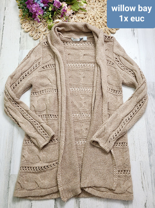 tan cardigan sweater willow bay