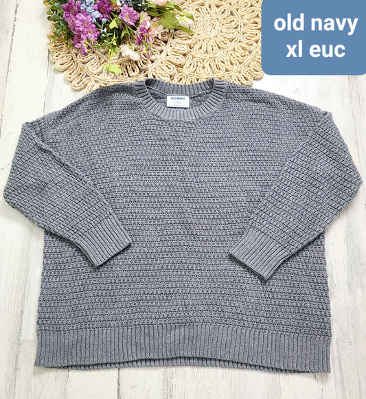 old navy gray sweater xl