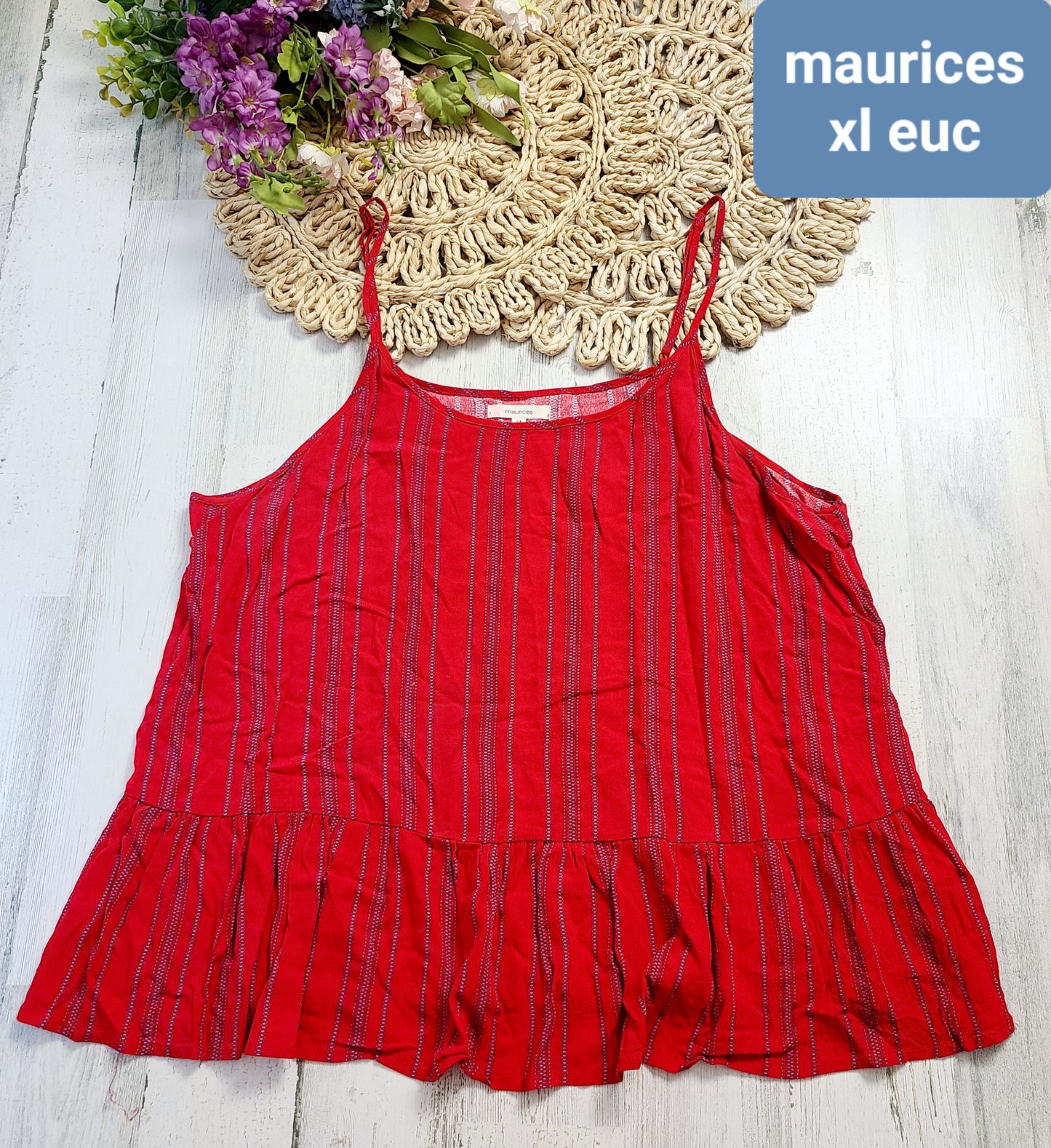 maurices xl red tank