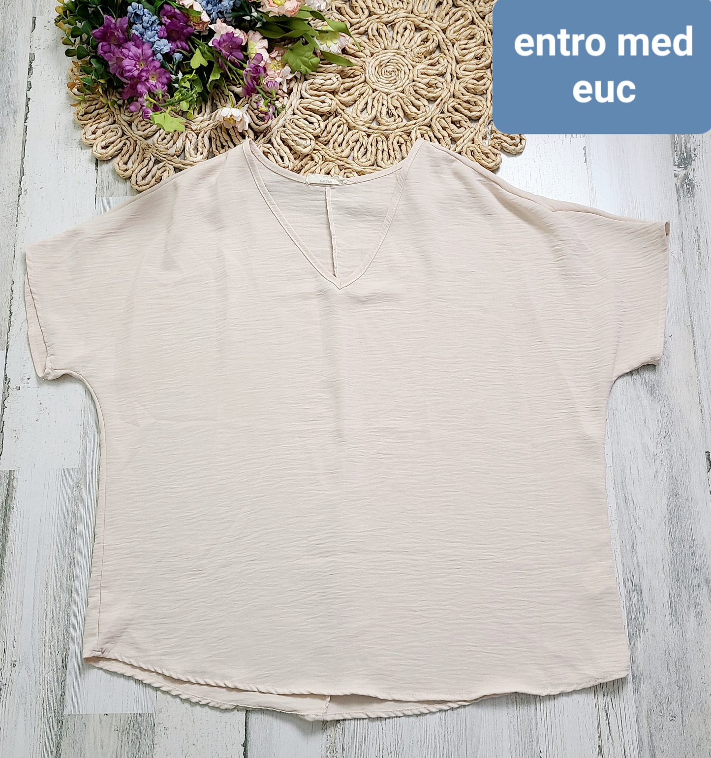 entro loose ivory blouse top