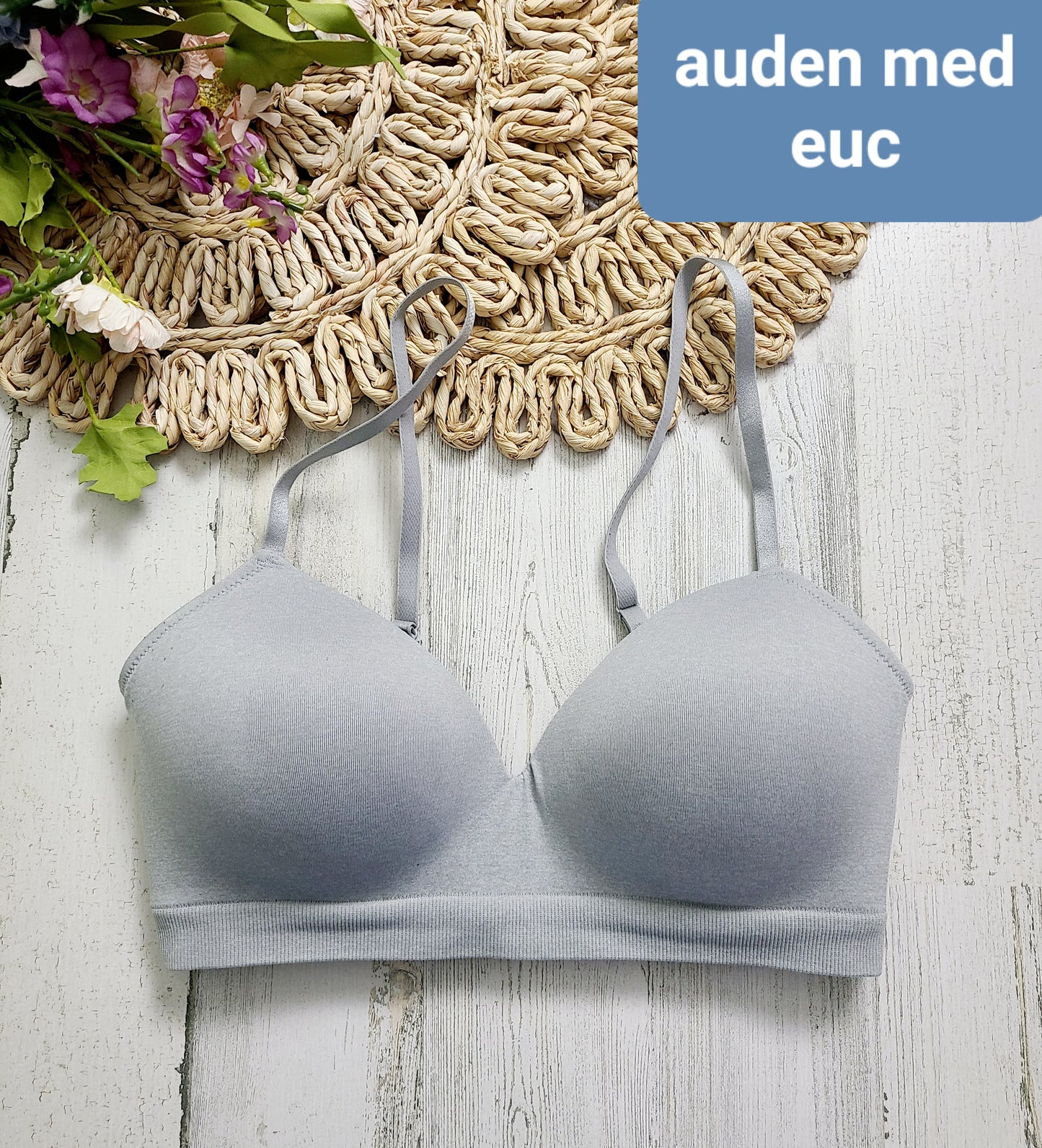 auden medium gray bra