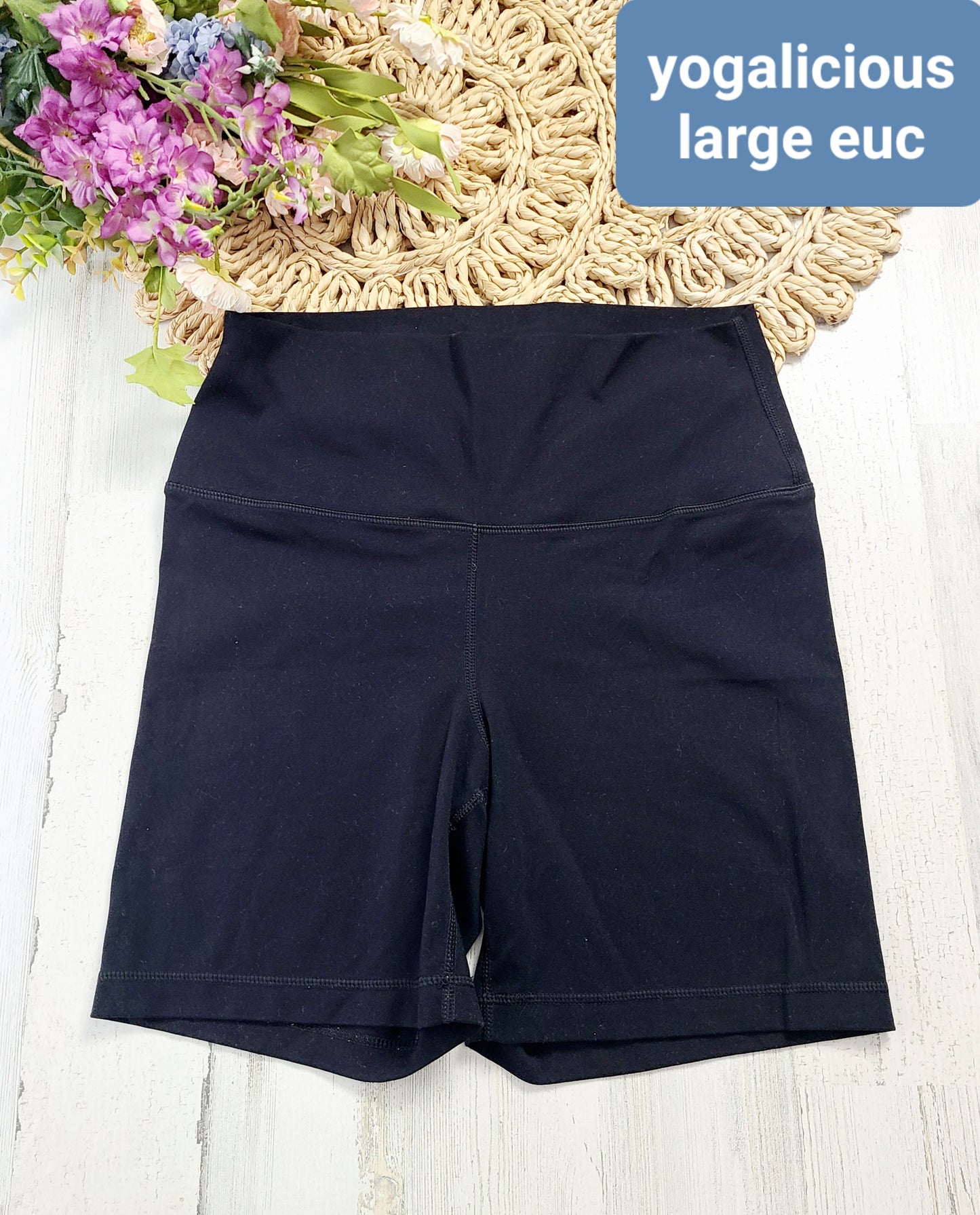 yogalicious black spandex large