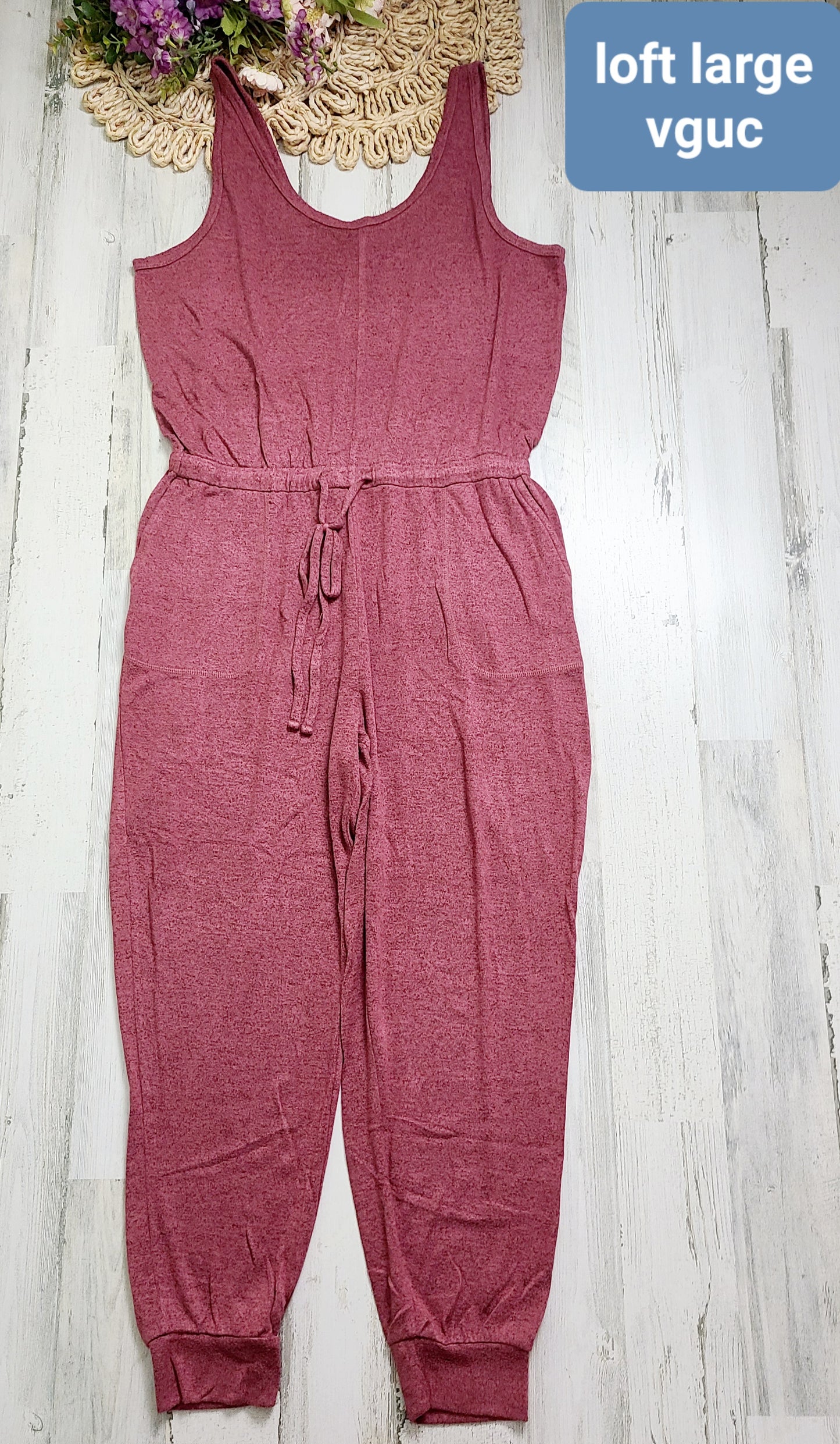 loft tank jumpsuit pink