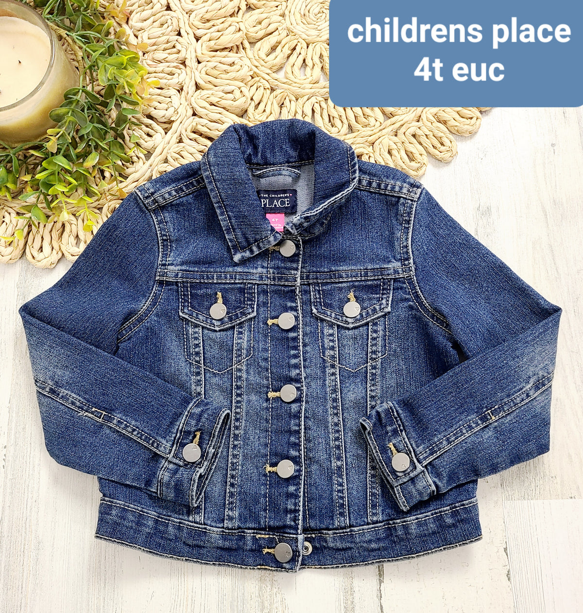 dark wash jean jacket childrens place