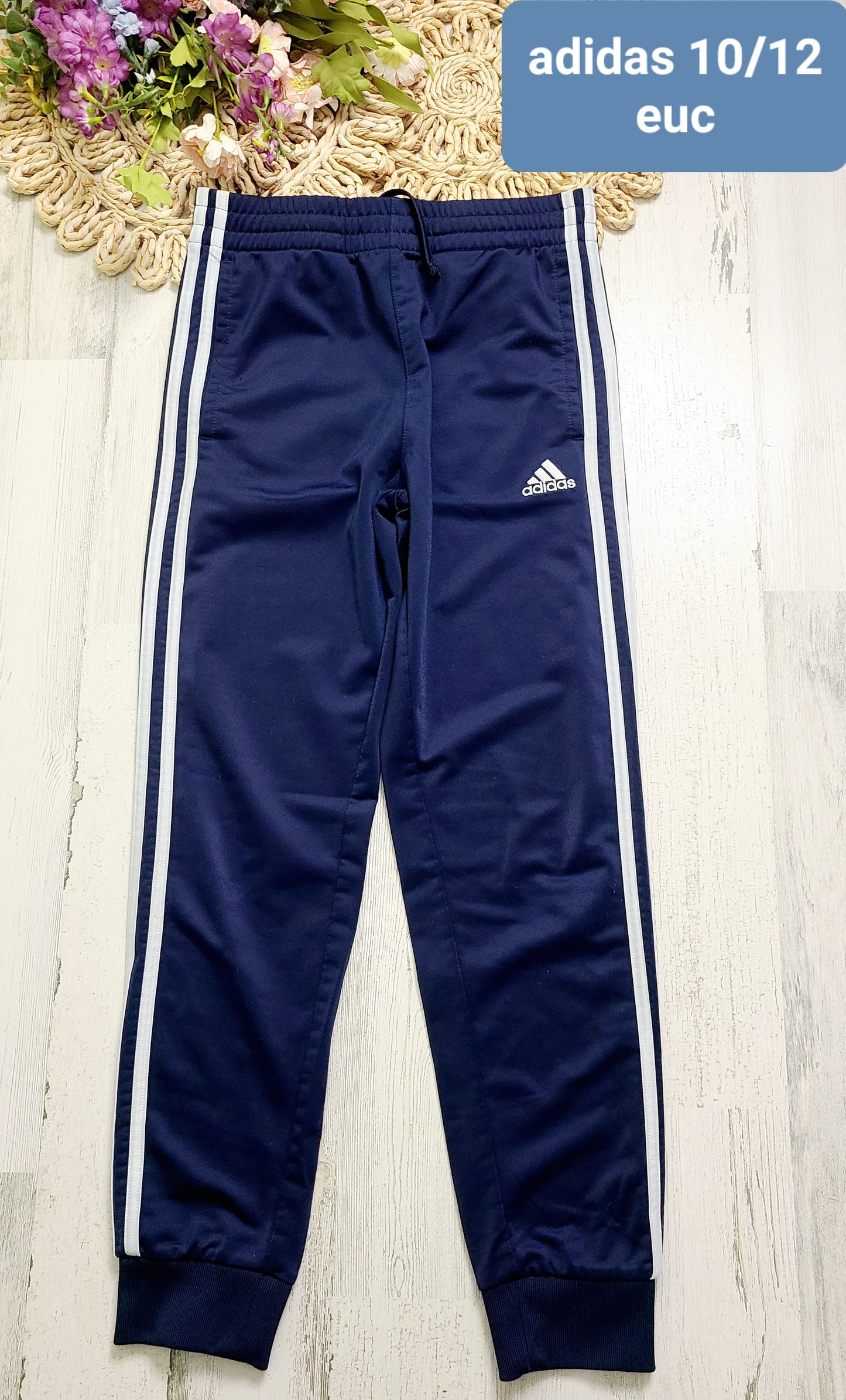 navy adidas girls joggers