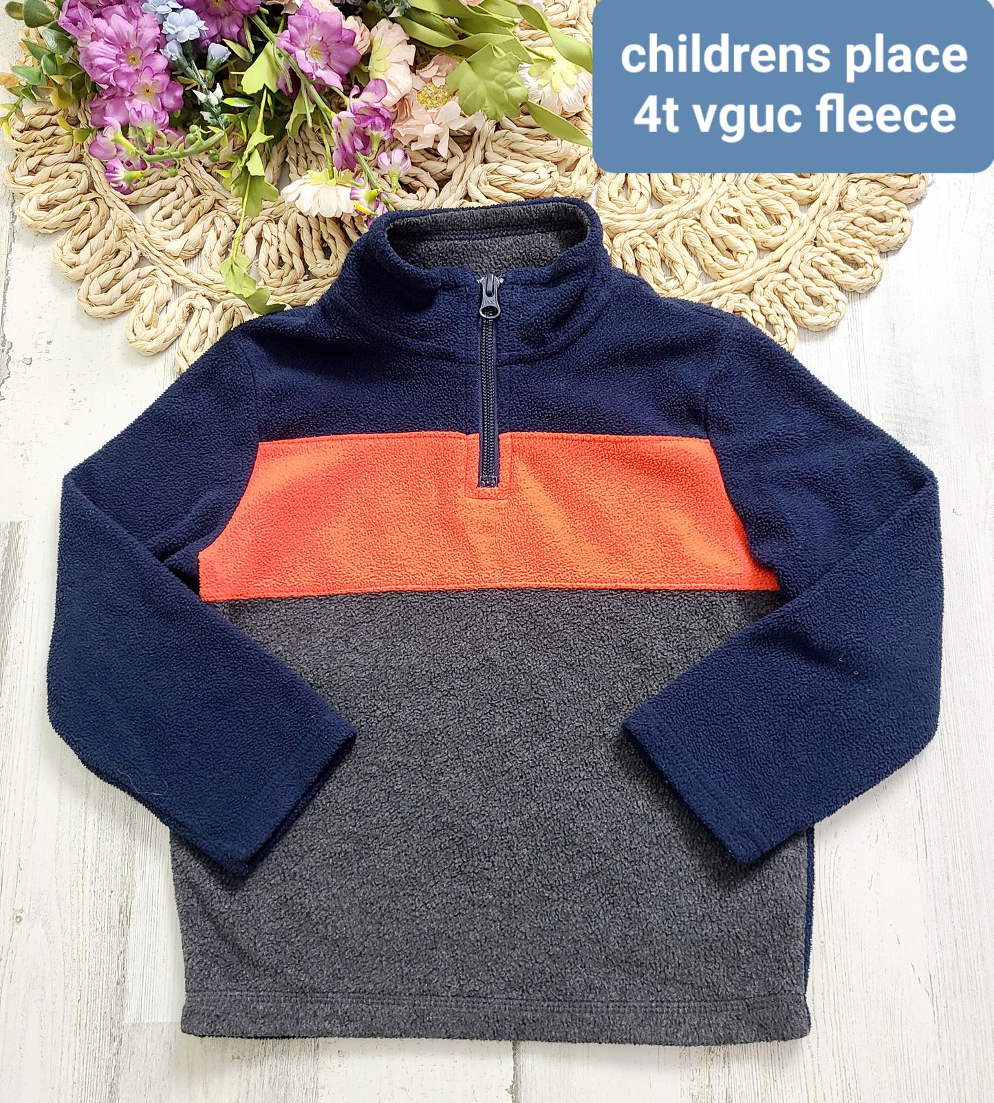 childrens place navy orange fleece