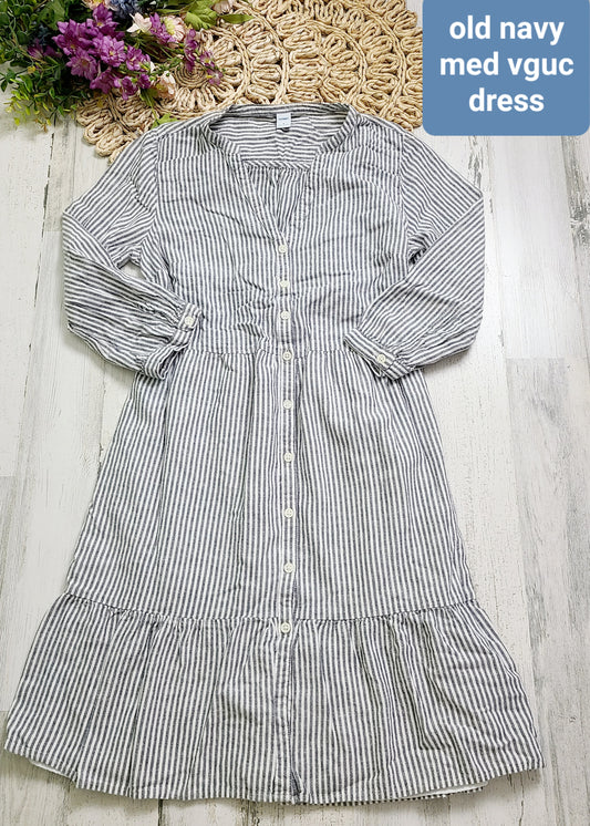 old navy striped button down dress
