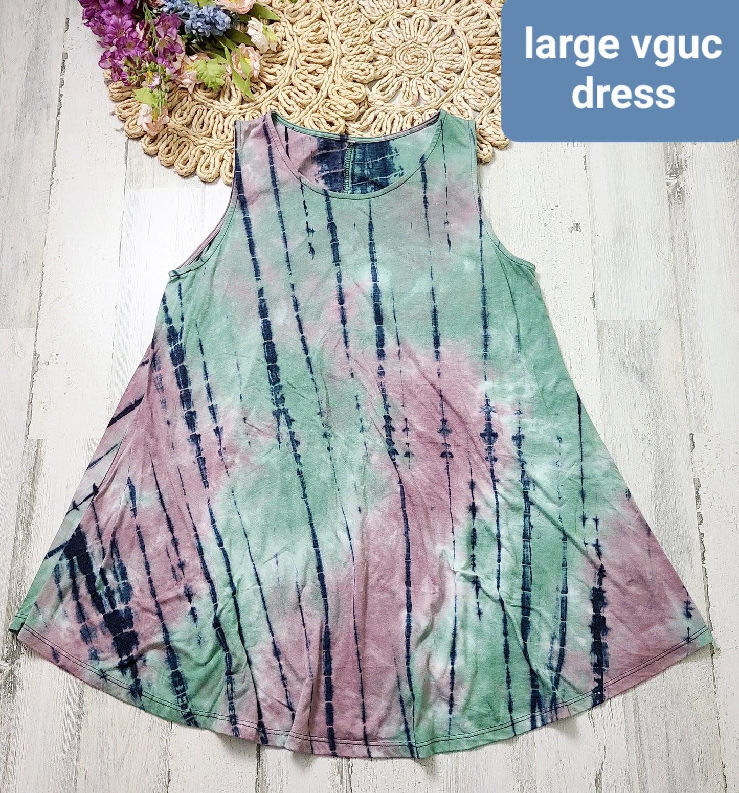 large tie dyed dress