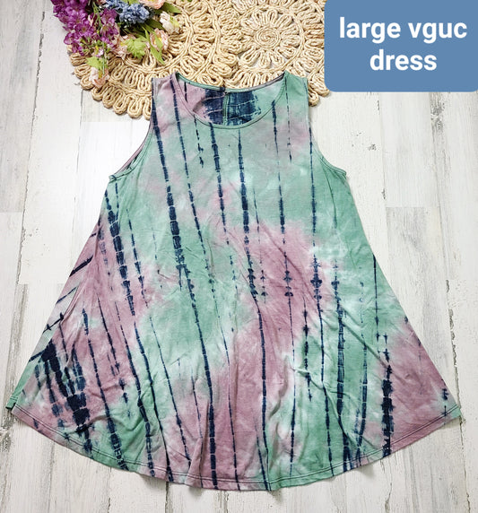 large tie dyed dress