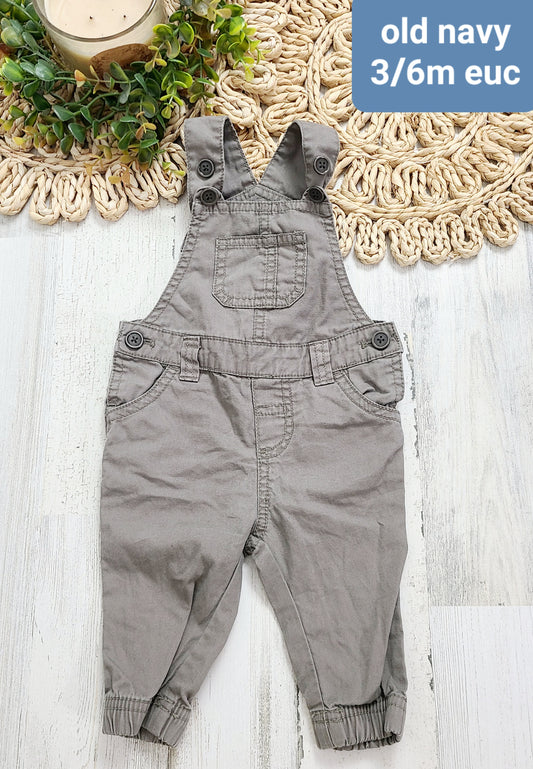 tan overalls old navy 3/6m