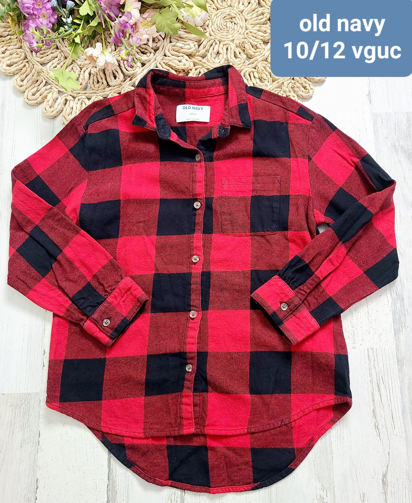 buffalo plaid red old navy girls