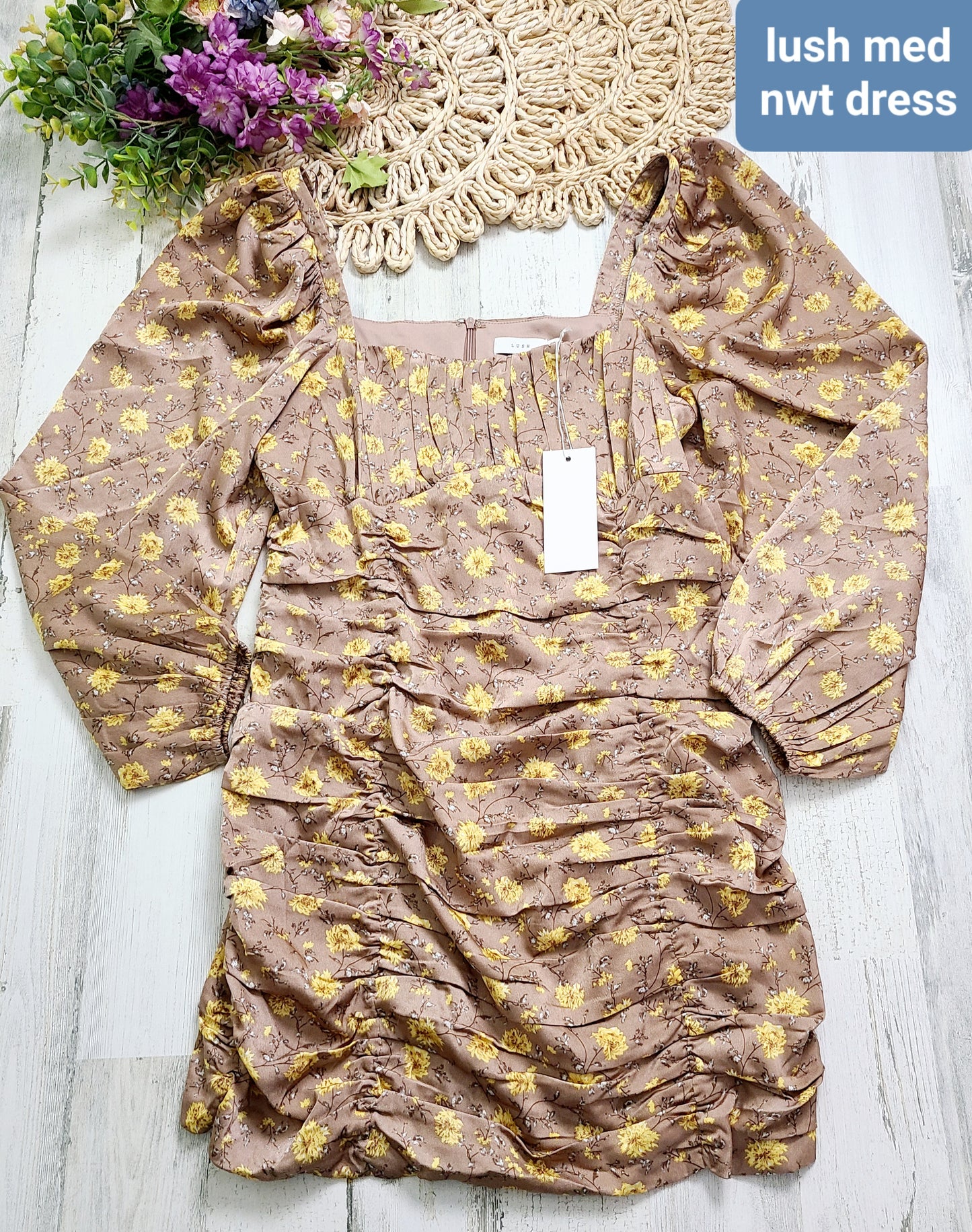 new lush rouched dress