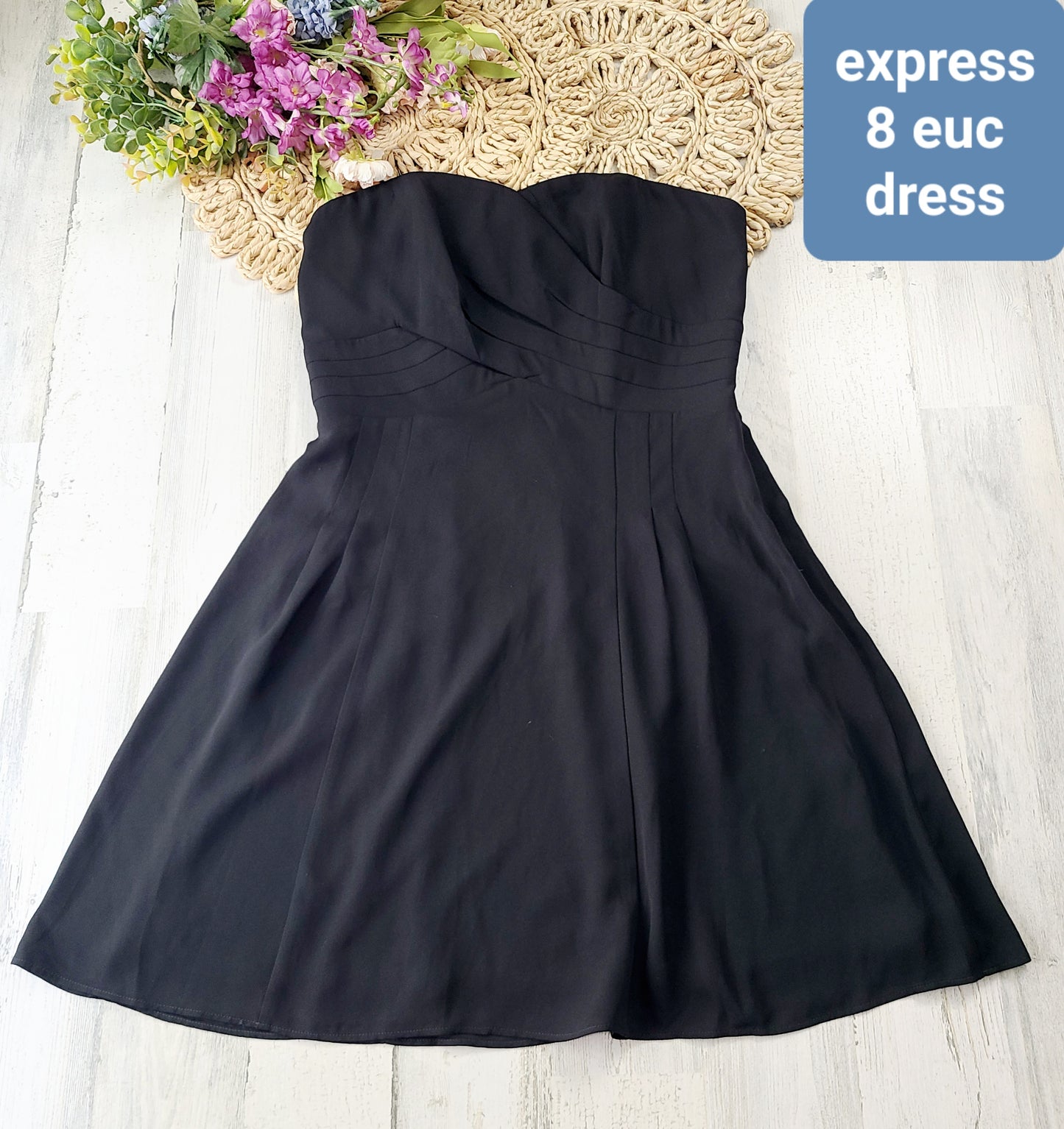express black strapless dress