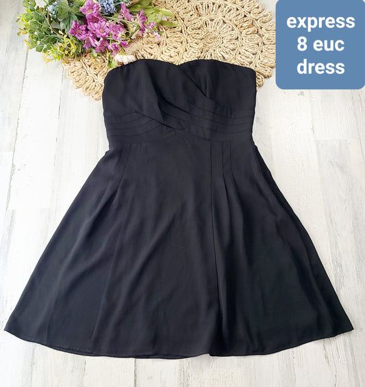 express black strapless dress