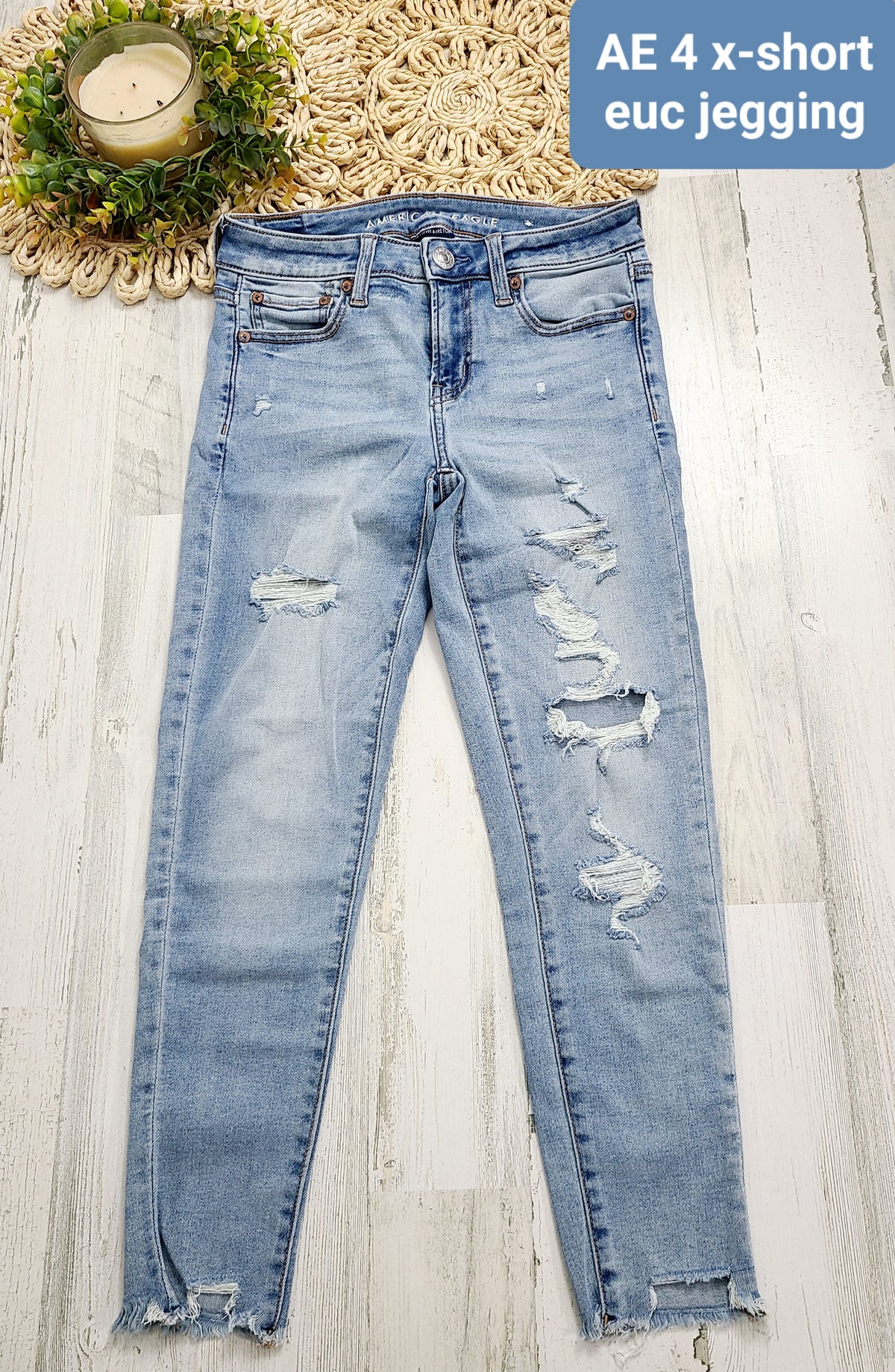 distressed xshort jegging ae