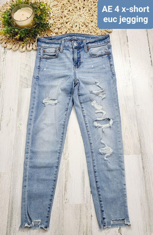 distressed xshort jegging ae