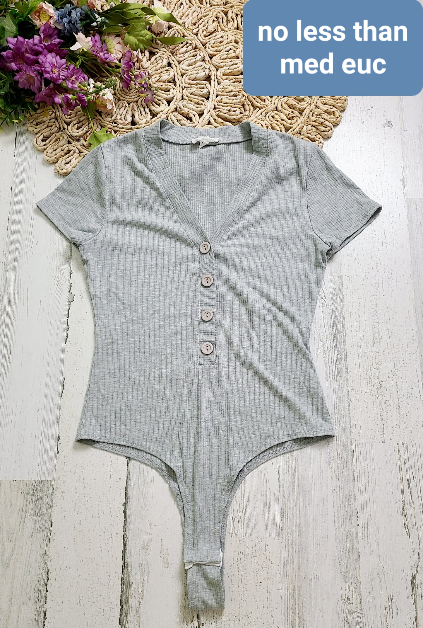 no less gray bodysuit henley