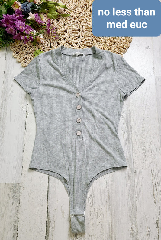 no less gray bodysuit henley