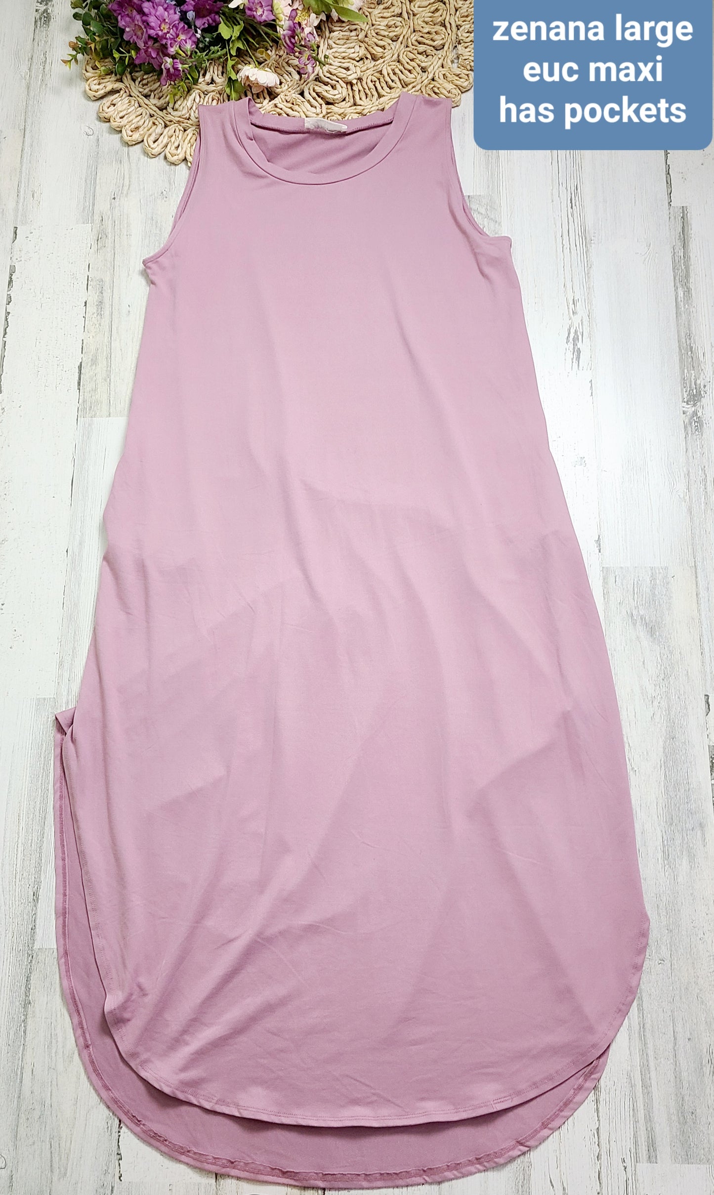 pink zenana maxi with pockets