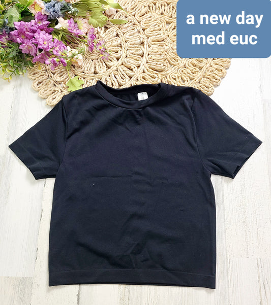 a new day black fitted top