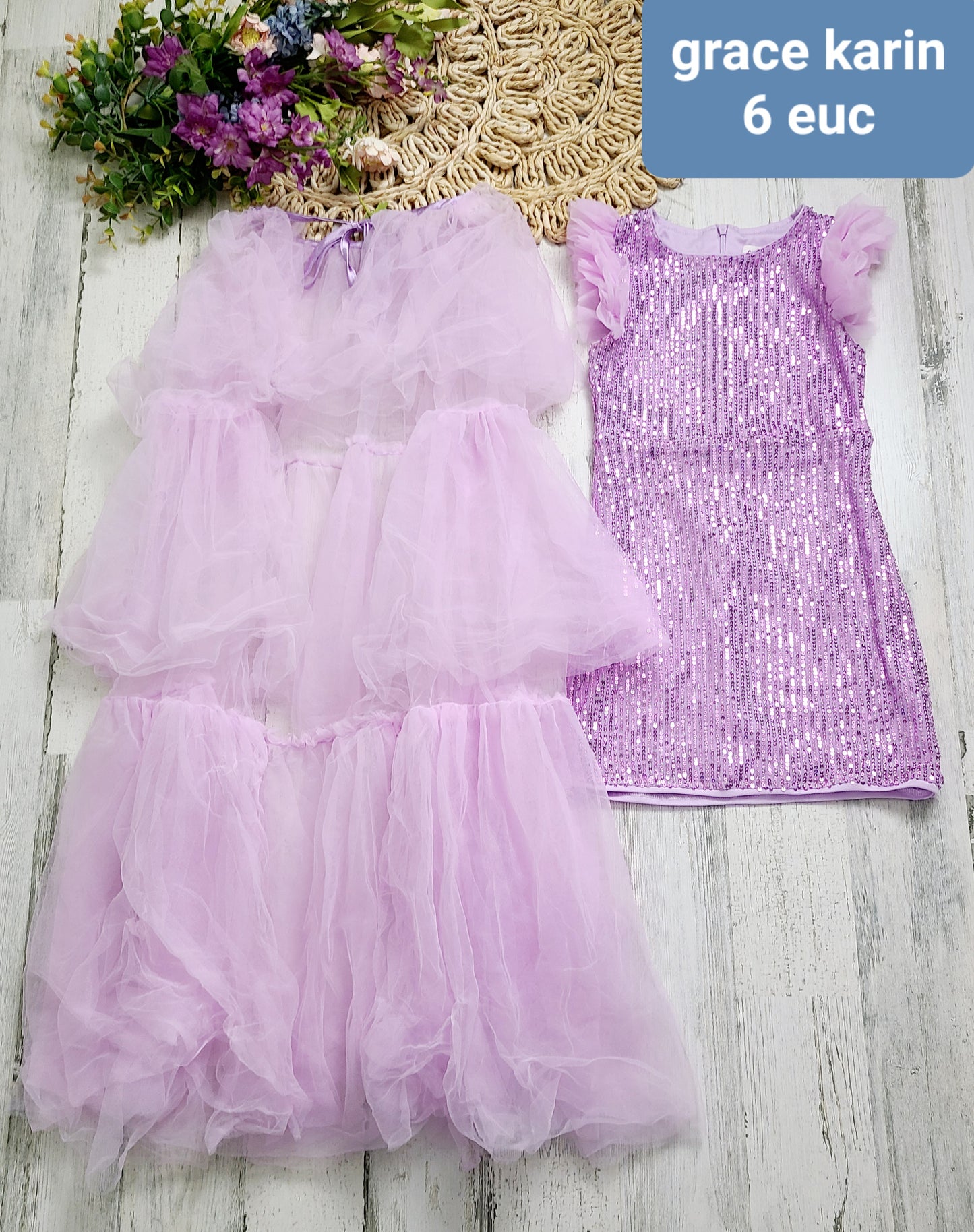 grace karin sequins dress tutu coverup