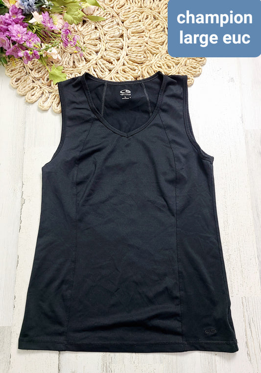 black vneck champion tank