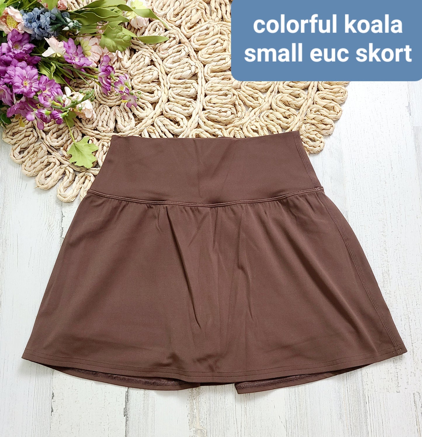 colorful koala skort brown