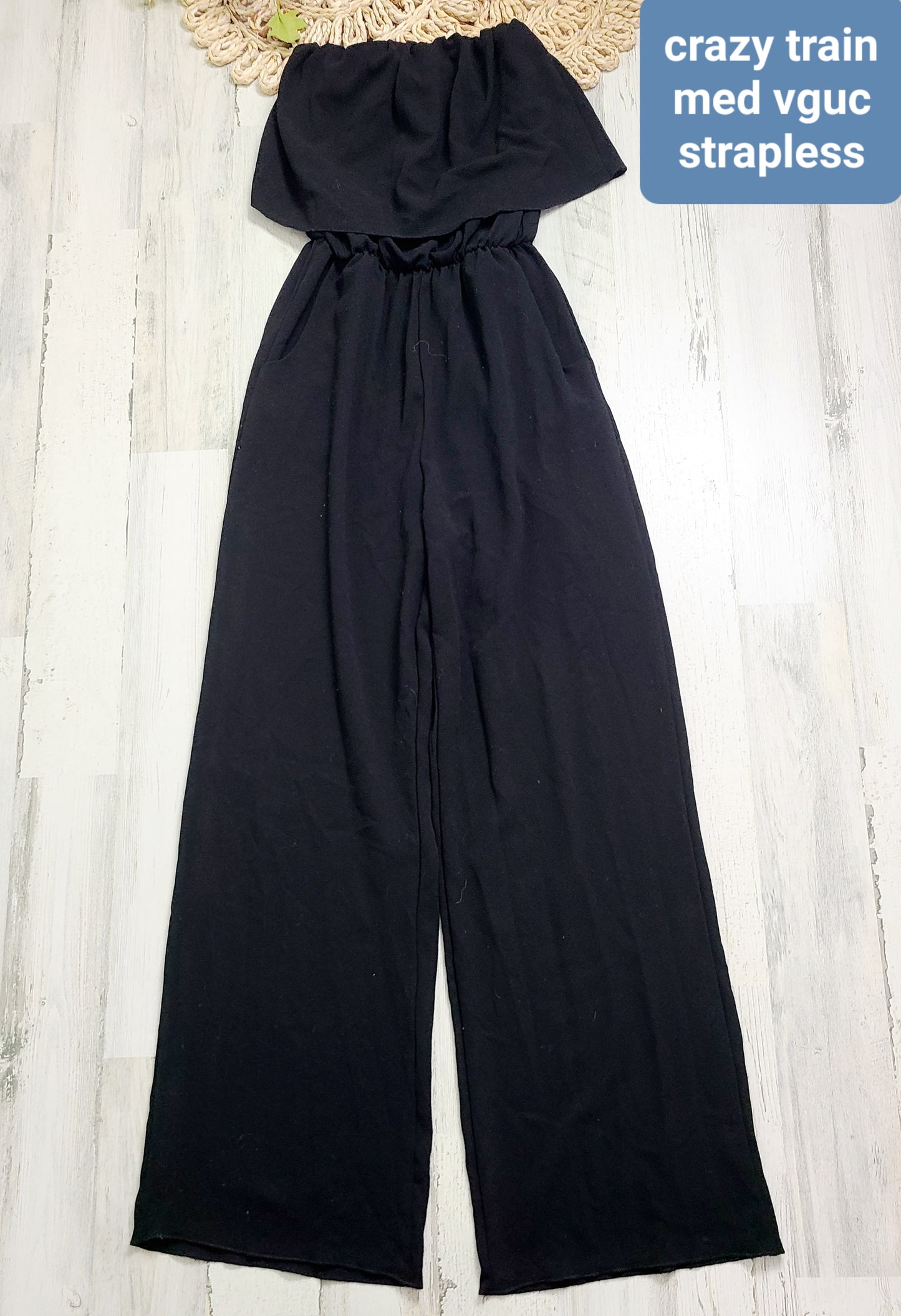 crazy train strapless jumpsuit