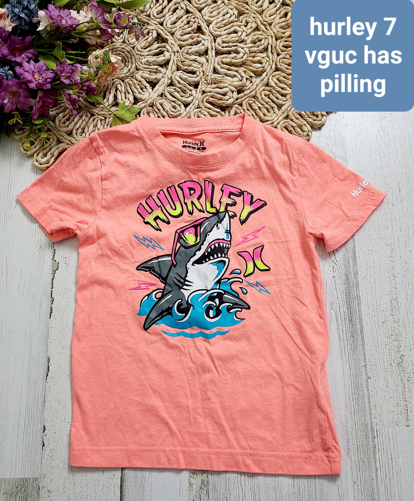 hurley neon shark