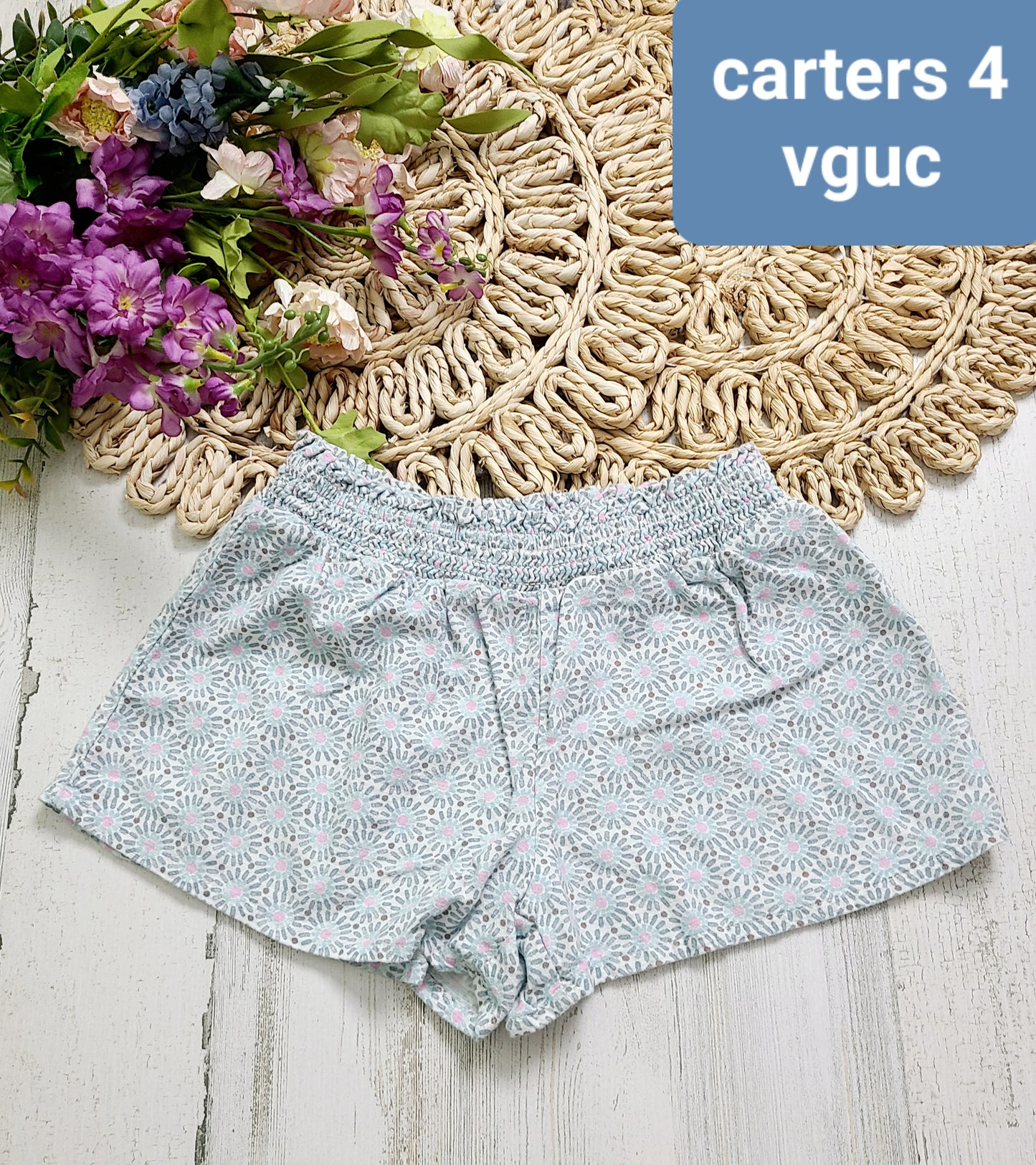 carters pattern shorts girls