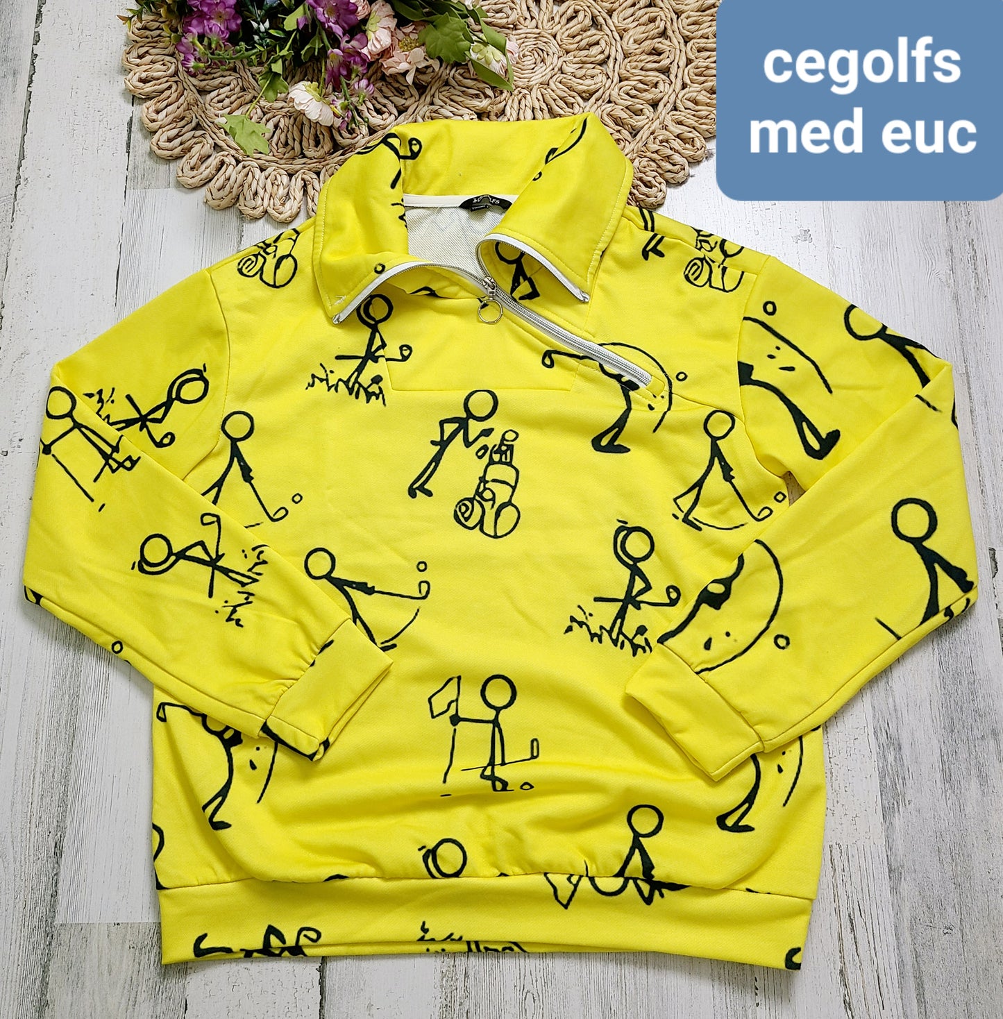 golf quarter zip yellow