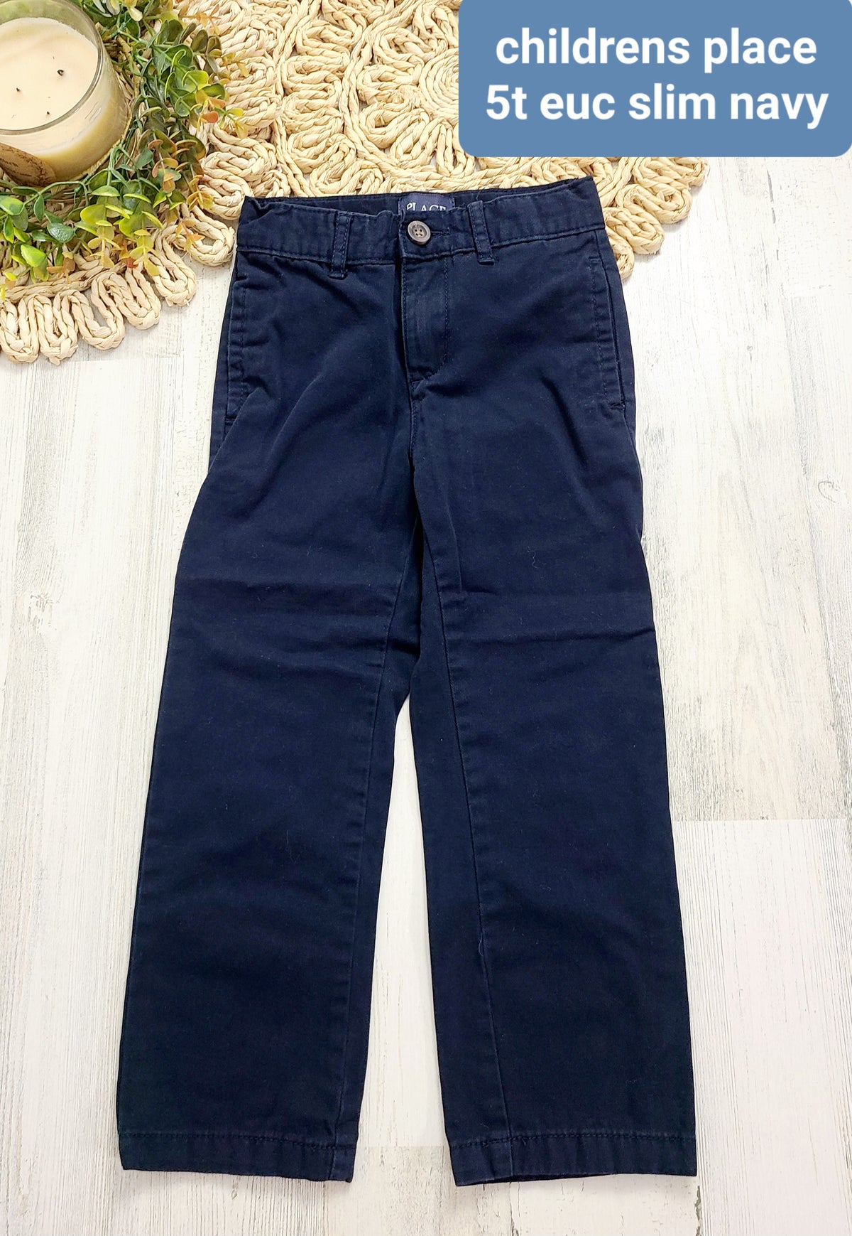 childrens place slim navy 5t