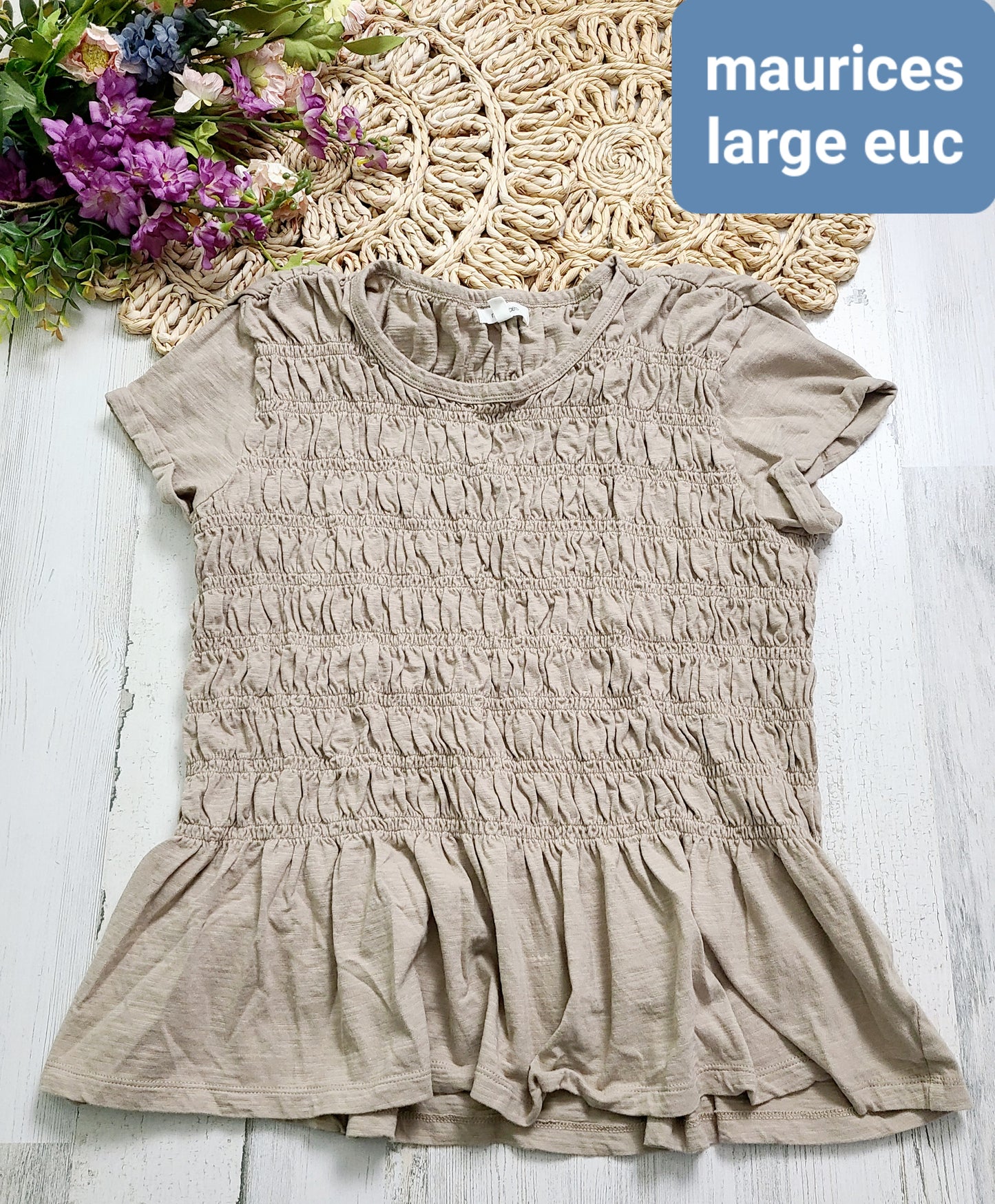 maurices smocked peplum top