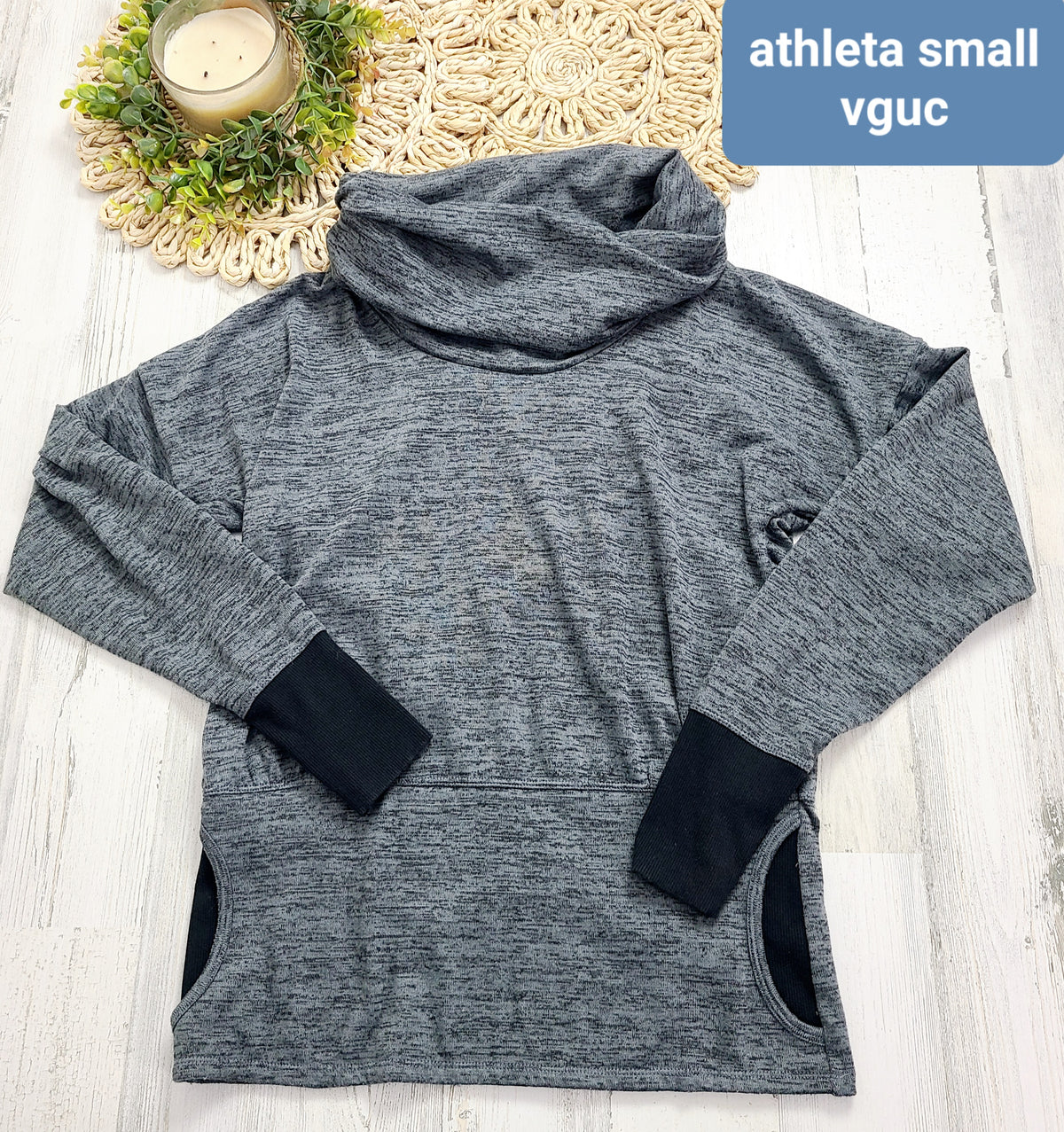 gray cowlneck athleta