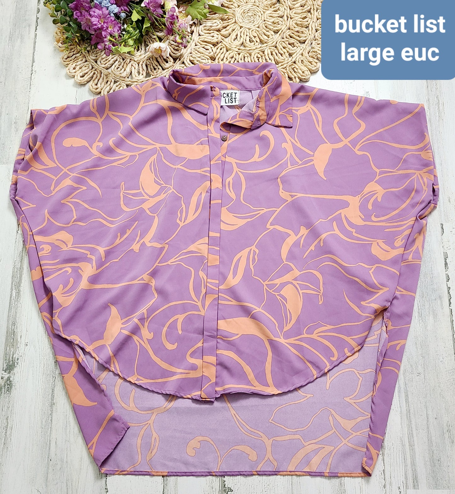 bucket list oversized slouchy shirt