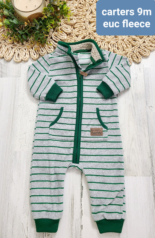 fleece gray and green carters explorers