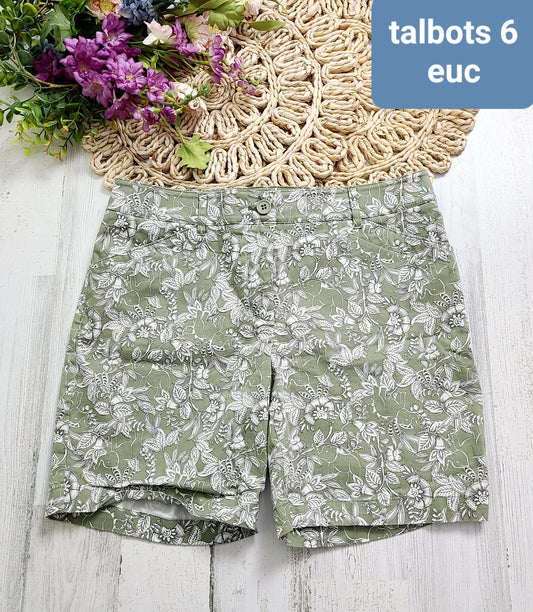 talbots olive shorts