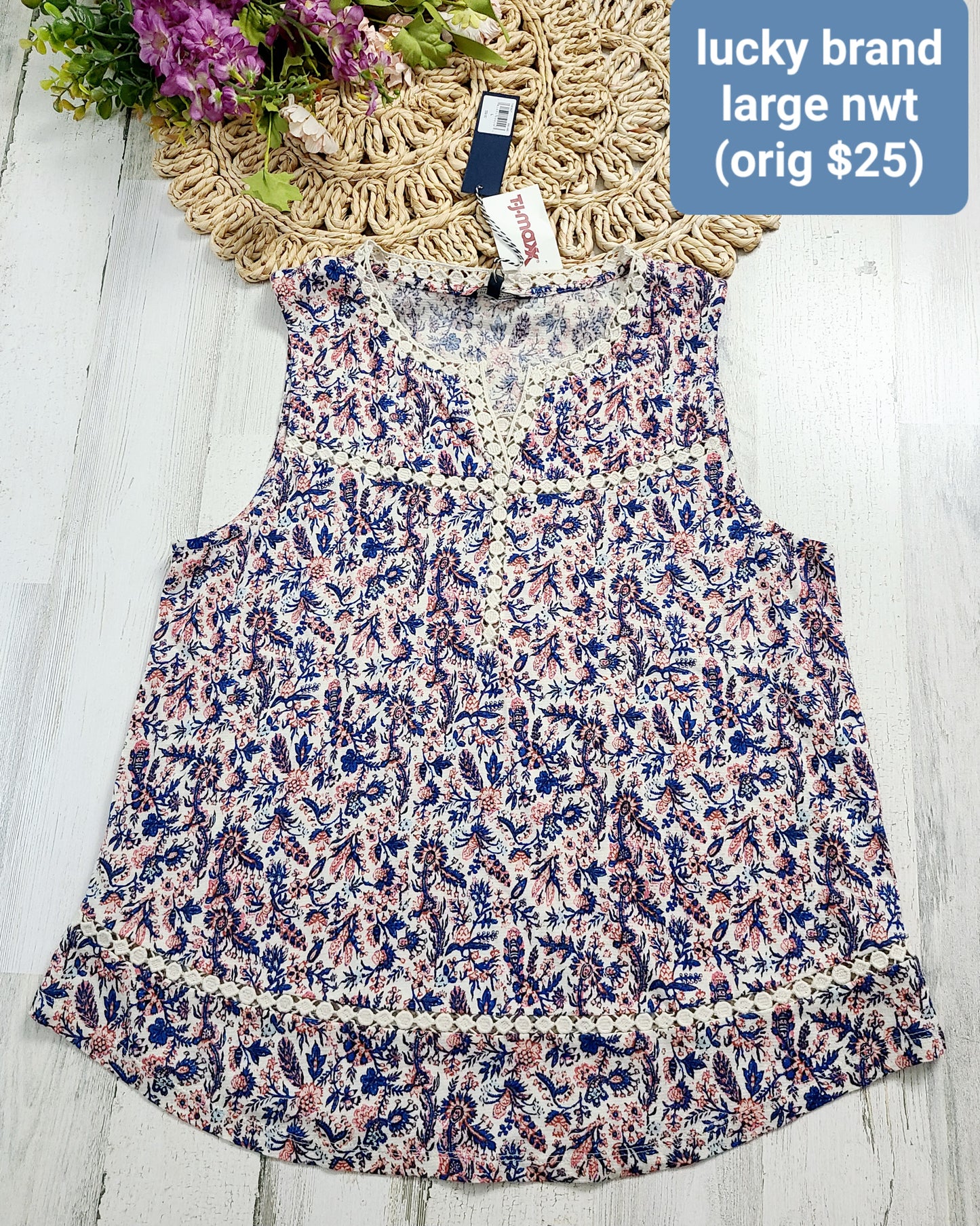 new lucky brand floral tank