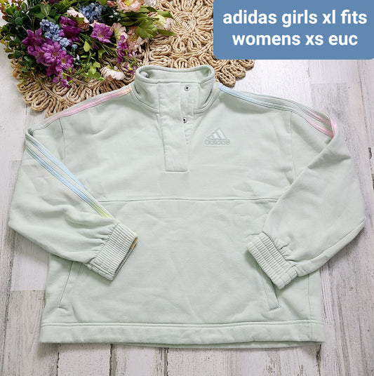 light green adidas xl girls fits xs womens