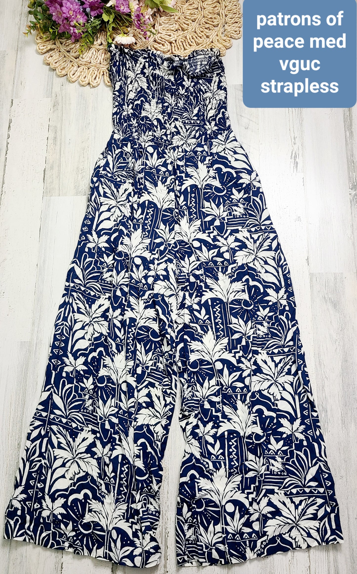 patrons of peace jumpsuit strapless