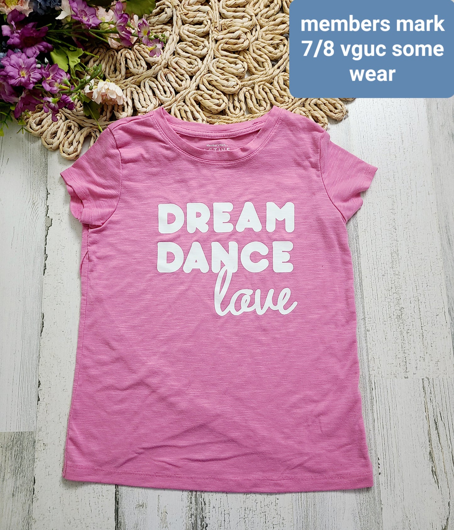 dream dance love pink tee