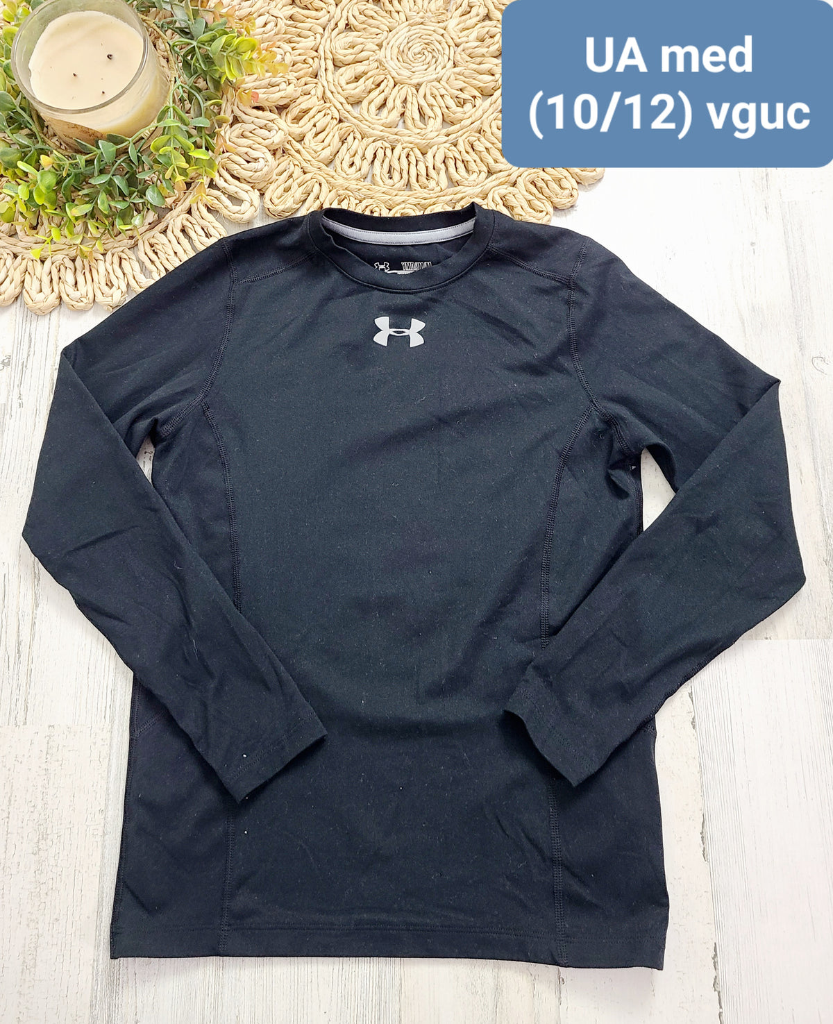black ua long sleeve boys 10/12