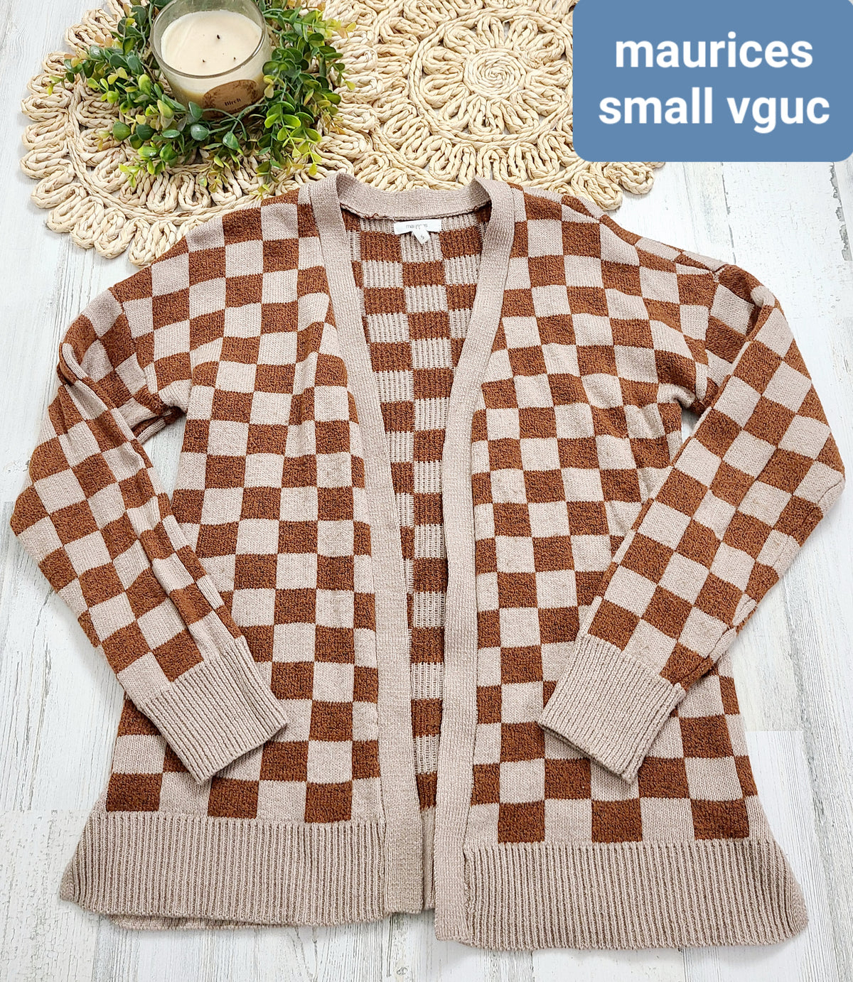 Maurices brown checkered