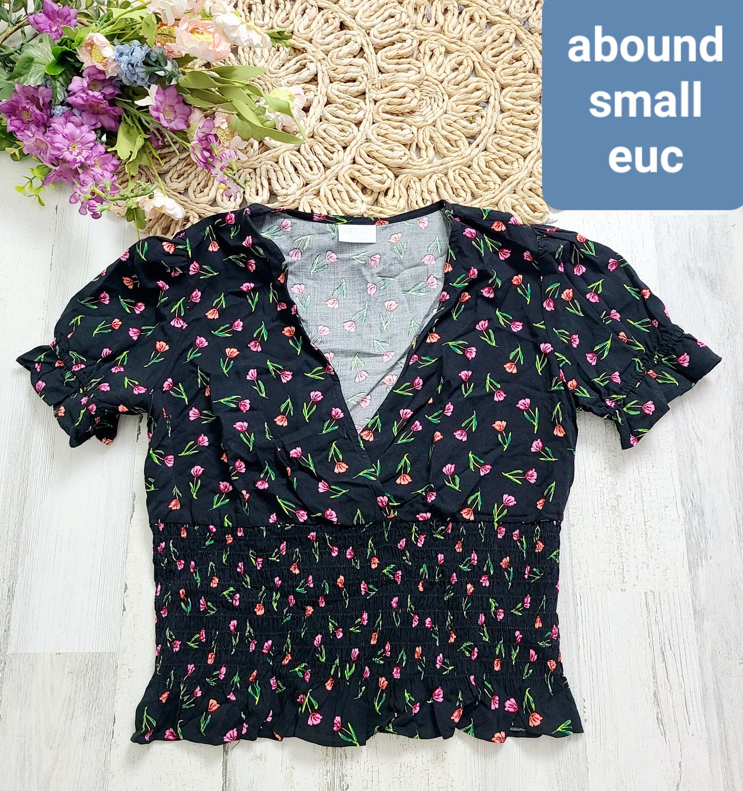 abound smocked short sleeve