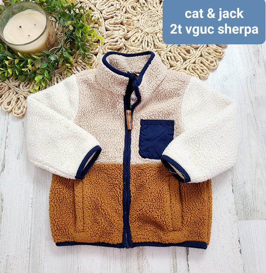 sherpa cat&jack zip jacket