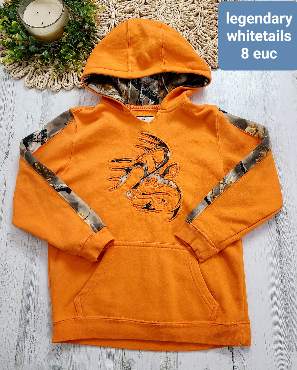 orange and camo legendary whitetails hoodie