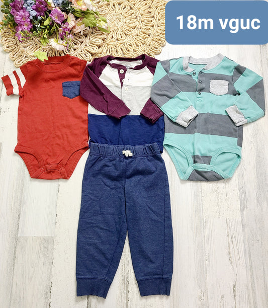 colorblock onesies and joggers