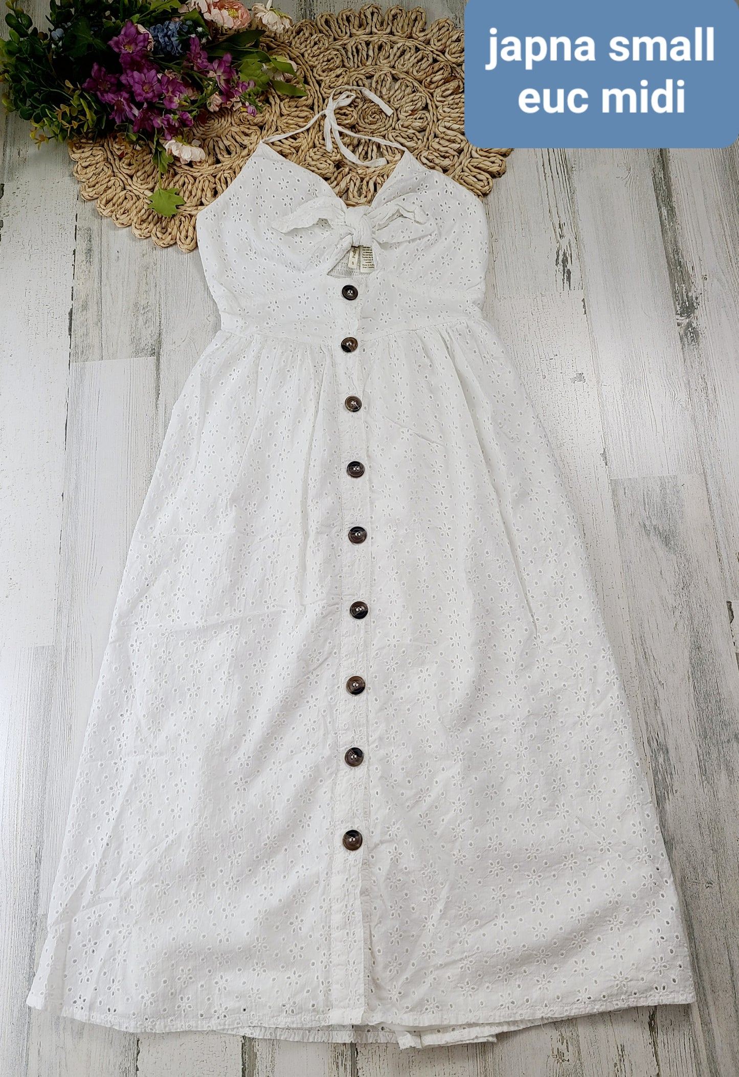 japna white dress midi
