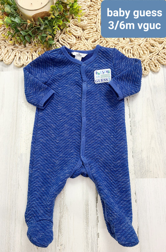 blue baby guess pj