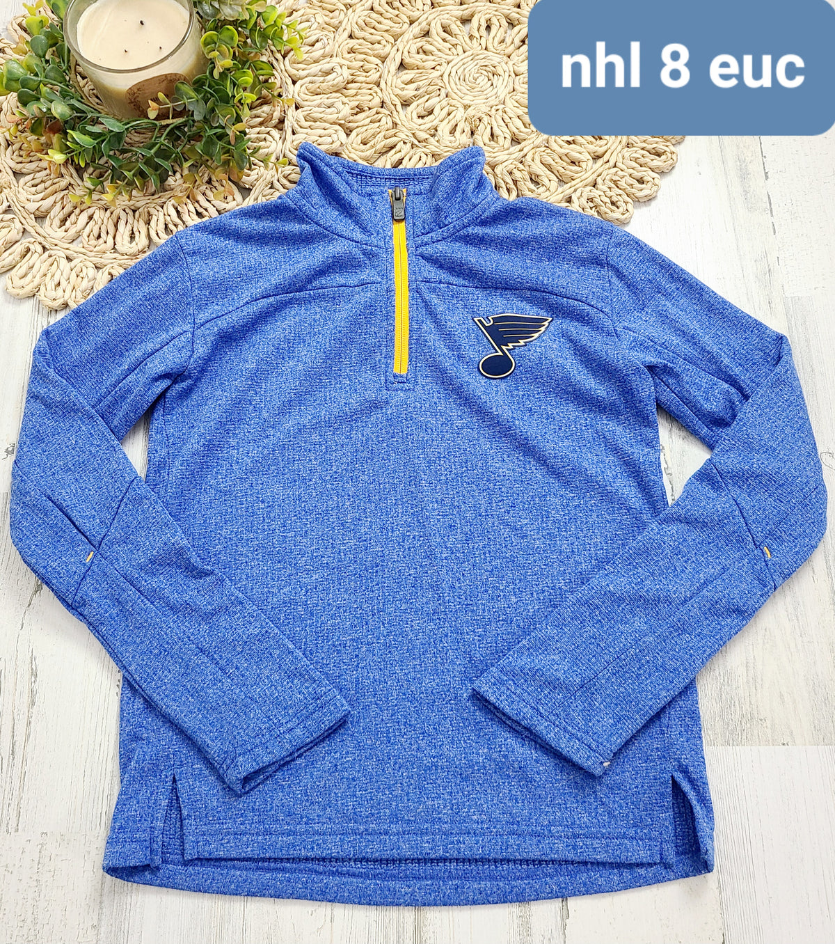 blues nhl quarter zip 8y